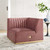 Conjure Channel Tufted Performance Velvet Left Corner Chair - Gold Dusty Rose EEI-5505-GLD-DUS