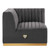 Conjure Channel Tufted Performance Velvet Left Corner Chair - Gold Gray EEI-5505-GLD-GRY