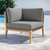 Clearwater Outdoor Patio Teak Wood Corner Chair - Gray Graphite EEI-5855-GRY-GPH