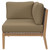 Clearwater Outdoor Patio Teak Wood Corner Chair - Gray Light Brown EEI-5855-GRY-LBR