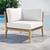 Clearwater Outdoor Patio Teak Wood Corner Chair - Gray White EEI-5855-GRY-WHI