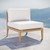 Clearwater Outdoor Patio Teak Wood Armless Chair - Gray White EEI-5856-GRY-WHI