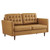 Exalt Tufted Vegan Leather Loveseat - Tan EEI-6100-TAN