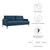 Evermore Upholstered Fabric Sofa - Azure EEI-6009-AZU