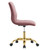 Ripple Armless Performance Velvet Office Chair - Gold Dusty Rose EEI-4972-GLD-DUS