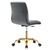 Ripple Armless Performance Velvet Office Chair - Gold Gray EEI-4972-GLD-GRY