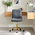 Ripple Armless Performance Velvet Office Chair - Gold Gray EEI-4972-GLD-GRY
