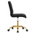 Prim Armless Performance Velvet Office Chair - Gold Black EEI-4973-GLD-BLK
