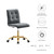 Prim Armless Performance Velvet Office Chair - Gold Gray EEI-4973-GLD-GRY