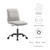 Ripple Armless Vegan Leather Office Chair - Black Light Gray EEI-4974-BLK-LGR