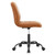 Ripple Armless Vegan Leather Office Chair - Black Tan EEI-4974-BLK-TAN