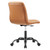 Ripple Armless Vegan Leather Office Chair - Black Tan EEI-4974-BLK-TAN