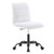 Ripple Armless Vegan Leather Office Chair - Black White EEI-4974-BLK-WHI