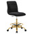 Ripple Armless Performance Velvet Drafting Chair - Gold Black EEI-4976-GLD-BLK