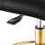 Prim Armless Performance Velvet Drafting Chair - Gold Black EEI-4977-GLD-BLK