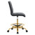 Prim Armless Performance Velvet Drafting Chair - Gold Gray EEI-4977-GLD-GRY