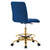 Prim Armless Performance Velvet Drafting Chair - Gold Navy EEI-4977-GLD-NAV