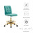 Prim Armless Performance Velvet Drafting Chair - Gold Teal EEI-4977-GLD-TEA
