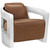 Trip Leather Lounge Chair - Brown EEI-2070-BRN
