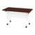 4' White Frame With Mahogany Top Table - White (84224WM)