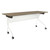 6' White Frame With Urban Walnut Top Table - White (84226WU)