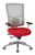Progrid White Mesh Mid Back Chair - White/Red (95672-9)