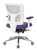 Progrid White Mesh Mid Back Chair - White/Purple (95673-512)