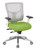 Progrid White Mesh Mid Back Chair - White/Green (95673-6)