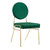 Craft Performance Velvet Dining Side Chair - Gold Green EEI-6252-GLD-GRN