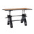 Genuine 60" Adjustable Height Dining Table And Computer Desk - Black Natural EEI-6148-BLK-NAT