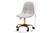 Kabira Contemporary Glam And Luxe Grey Velvet Fabric And Gold Metal Swivel Office Chair NF02-Grey Velvet/Gold-Office Chair