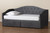 Mansi Modern And Contemporary Grey Velvet Fabric Upholstered Full Size 2-Drawer Daybed Mansi-Grey Velvet Daybed-Full