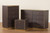 Cormac Mid-Century Modern Transitional Dark Brown Finished Wood And Gold Metal 3-Piece Storage Set LV28ST28240-Modi Wenge-3PC Storage Set