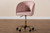 Ravenna Contemporary Glam And Luxe Blush Pink Velvet Fabric And Gold Metal Swivel Office Chair DC168-Blush Velvet/Gold-Office Chair