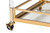 Savannah Contemporary Glam And Luxe Gold Metal And Glass Wine Cart JY21A018-Gold-Cart