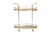 Nakano Contemporary Glam And Luxe Gold Metal And Mirrored Glass 2-Tier Wine Cart JY21A021-Gold-Cart