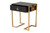 Luna Contemporary Glam And Luxe Black Finished Wood And Gold Metal End Table JY21A016-Wood/Metal-Black/Gold-ET