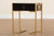 Luna Contemporary Glam And Luxe Black Finished Wood And Gold Metal End Table JY21A016-Wood/Metal-Black/Gold-ET