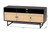 Declan Mid-Century Modern Espresso Brown Finished Wood And Natural Rattan 3-Door Tv Stand LCF20010-Dark Brown/Rattan-TV Stand