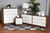 Hildon Mid-Century Modern Two-Tone White And Walnut Brown Finished Wood 3-Piece Storage Set Hildon-Walnut/White-3PC Storage Set