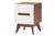 Calypso Mid-Century Modern Two-Tone White And Walnut Brown Finished Wood 3-Piece Storage Set Calypso-Walnut/White-3PC Storage Set