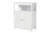 Rivera Modern And Contemporary White Finished Wood And Silver Metal 2-Door Bathroom Storage Cabinet SR191193-White-Cabinet