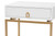Melosa Modern Glam And Luxe White Finished Wood And Gold Metal 1-Drawer End Table JY21B009-White/Gold-ET