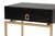 Melosa Modern Glam And Luxe Black Finished Wood And Gold Metal 1-Drawer End Table JY21B010-Black/Gold-ET