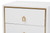 Donald Modern Glam And Luxe White Finished Wood And Gold Metal 2-Drawer End Table JY21B011-White/Gold-ET