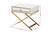 Lilibet Modern Glam And Luxe White Finished Wood And Gold Metal 1-Drawer End Table JY21B017-White/Gold-ET