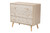 Beau Mid-Century Modern Transitional Two-Tone White And Oak Brown Finished Wood 3-Drawer Storage Cabinet LCF20165-3DW-Cabinet