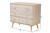 Beau Mid-Century Modern Transitional Two-Tone White And Oak Brown Finished Wood 3-Drawer Storage Cabinet LCF20165-3DW-Cabinet