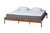 Agatis Mid-Century Modern Ash Walnut Finished Wood Queen Size Bed Frame MG0097-1-Agatis Walnut-Bed Frame-Queen