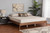 Agatis Mid-Century Modern Ash Walnut Finished Wood King Size Bed Frame MG0097-1-Agatis-Bed Frame-King